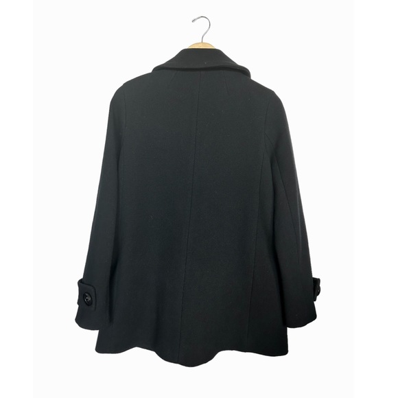 J. Crew Double Breasted Black Wool Peacoat Size 6 - Picture 11 of 16